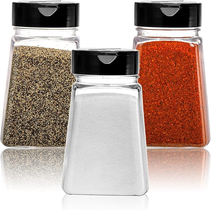 Tebery 24 Pack 9 Oz Plastic Spice Jars