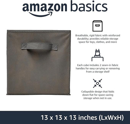 Amazon Basics Collapsible Fabric Storage Cube Bins Organizer