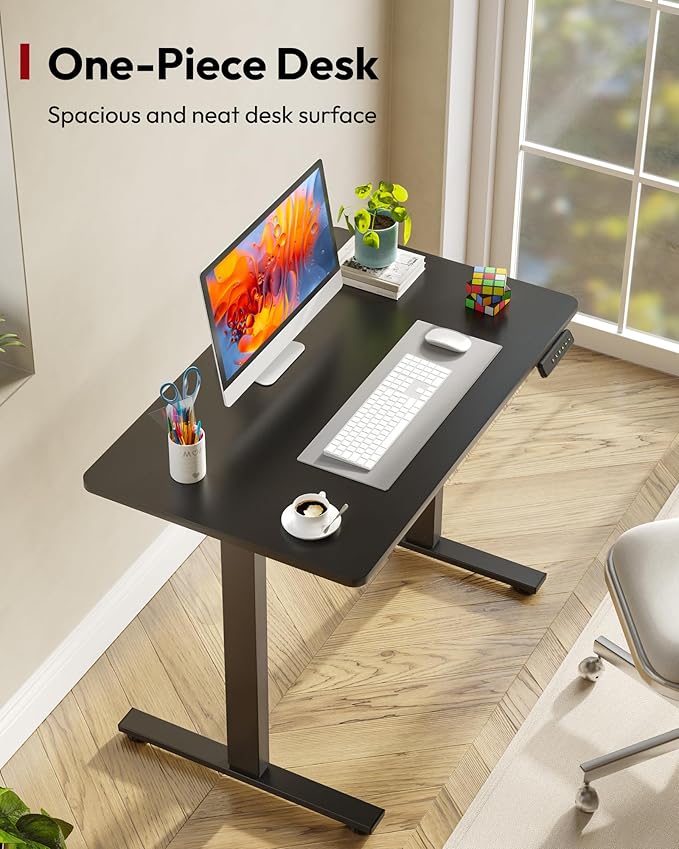 SANODESK Electric Standing Desk 40 x 24 Inches Whole-Piece Desktop Height