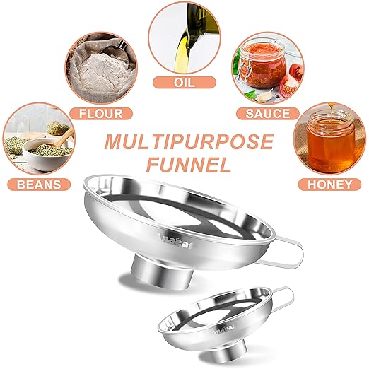 Anaeat Stainless Steel Canning Funnel