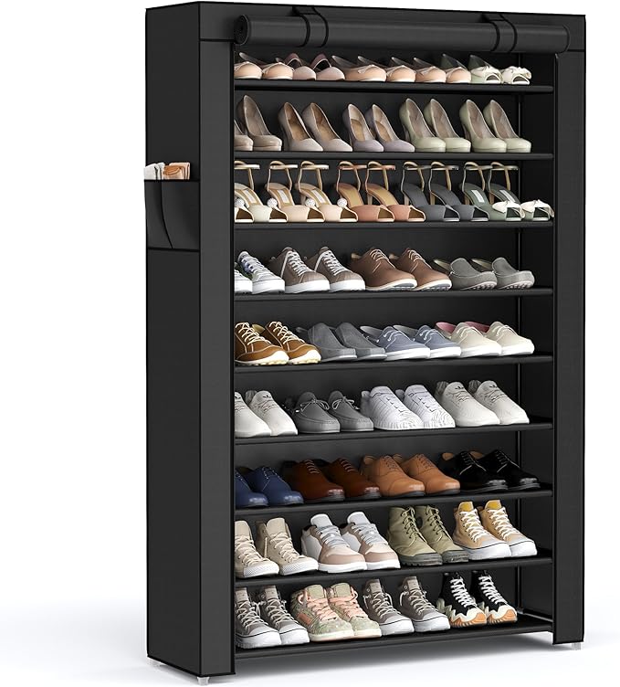 SONGMICS 10-Tier Shoe Rack, Shoe Storage Cabinet