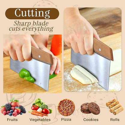 Multipurpose Bench Scraper, Dough Scraper and Dough Cutter
