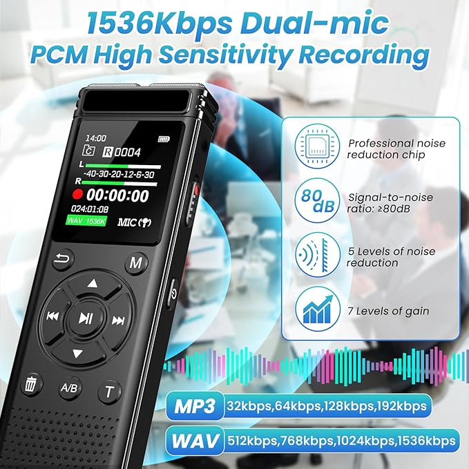 136GB Digital Voice Recorder