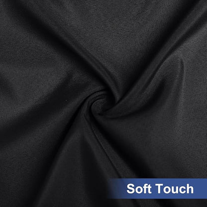 homing Rectangle Table Cloth Cover, Waterproof Polyester Elastic Fitted Tablecloth, Fits for 4 Foot Folding Tables, Washable Table Protector for Picnic, Camping, Outdoor (Black, 24" x 48")