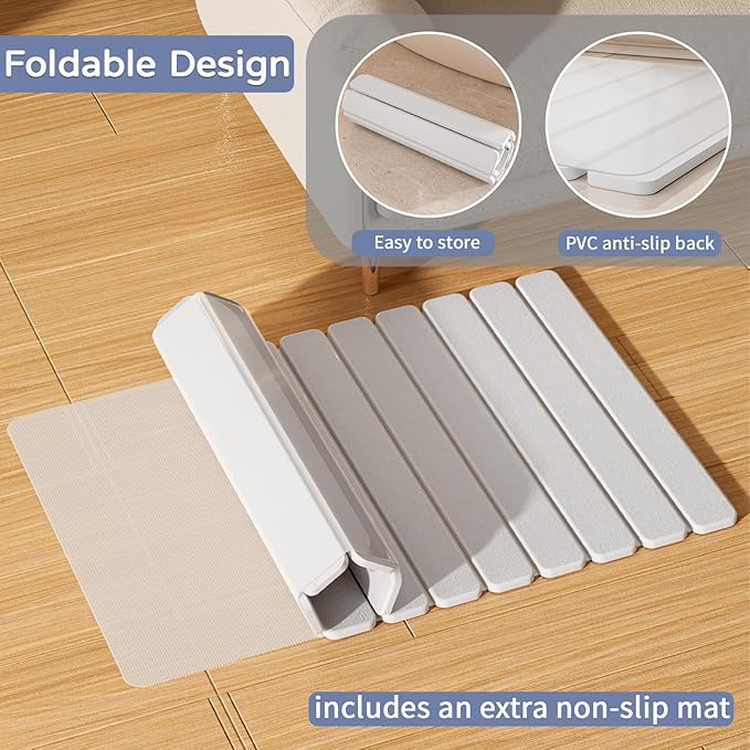 Large Stone Bath Mat 31.5 x 19.7in, Quick Dry Diatomaceous Earth Mats