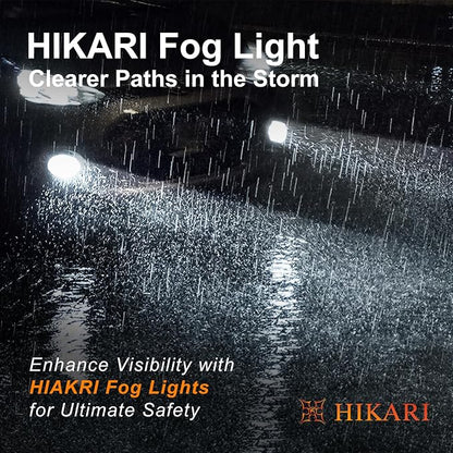 HIKARI WINGS H7 Fog Light, 80000LM Pure White 6000K LED Bulbs, Plug & Play IP68 Waterproof Pack of 2