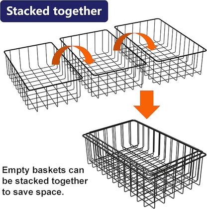 Joben Oligey 12 PACK Small Wire Storage Baskets