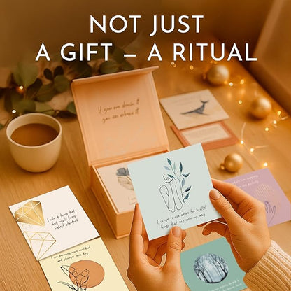 RYVE 52 Positive Affirmation Cards for Women – Mindfulness Prompts with Inspirational Quotes for Daily Motivation & Meditation – Inspirational and Daily Affirmations Cards, Inspirational Gifts