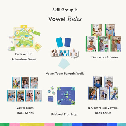 Lovevery, The Reading Skill Set for 1st & 2nd Grade, Includes 3 Games & 27 Books for Early Readers