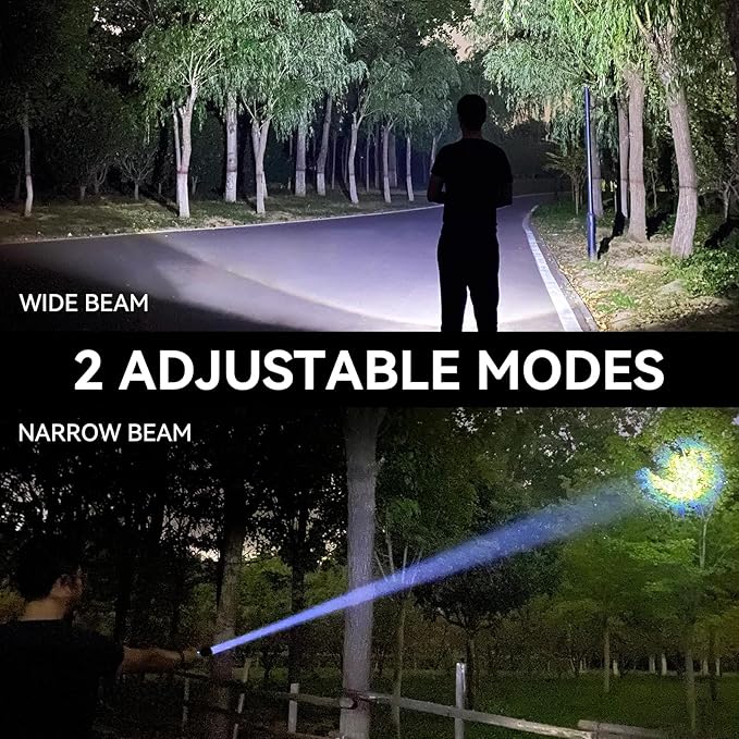 Rechargeable Flashlights 90,000 High Lumen, 2 Pack Super Bright LED Flashlight with 5 Modes, High Powered Flash Light for Home, Camping, Outdoor