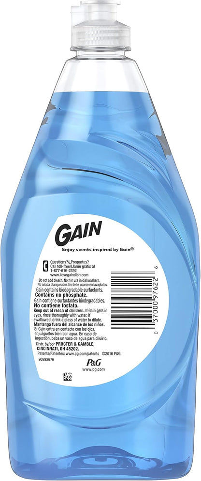 Gain Ultra Bleach Alternative Dishwashing Liquid Dish Soap, Honey Berry Hula Scent - 21.6 Fluid Ounce (Pack of 2)
