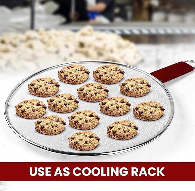 13" Grease Splatter Screen for Cooking | Stainless Steel Oil Splatter Guard and