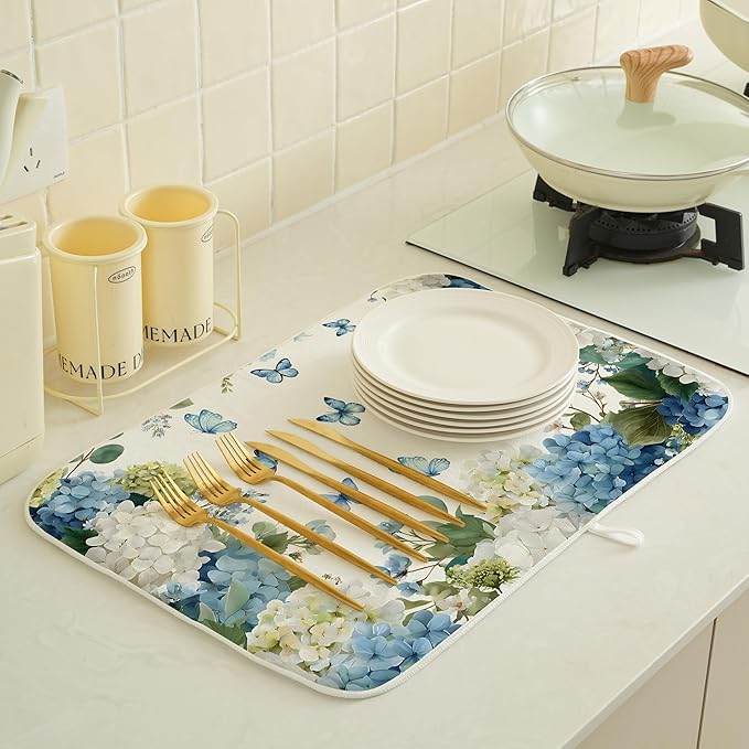 Spring Dish Drying Mat 18x24 Inches