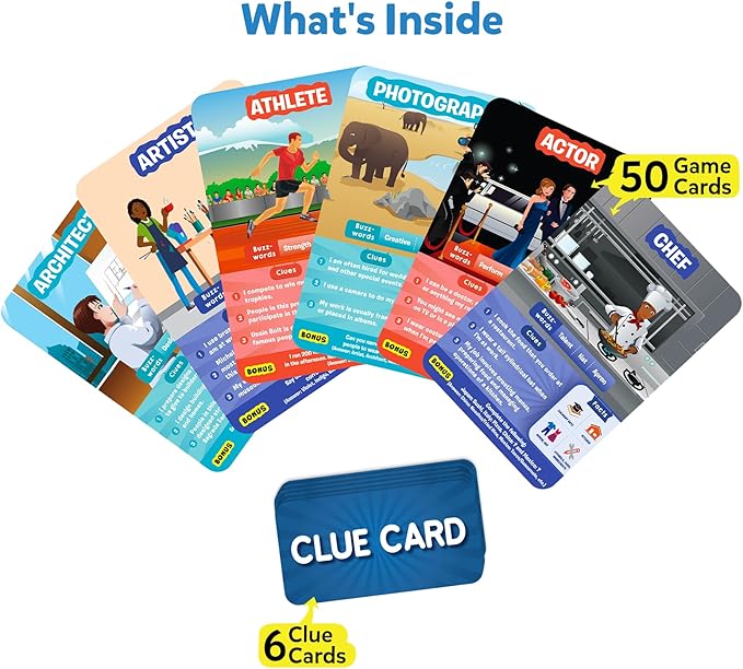 Skillmatics Guess in 10 Professions, Perfect for Boys, Girls, Kids & Families Who Love Card Games, Educational Toys, Gifts for Ages 6, 7, 8, 9 and Up
