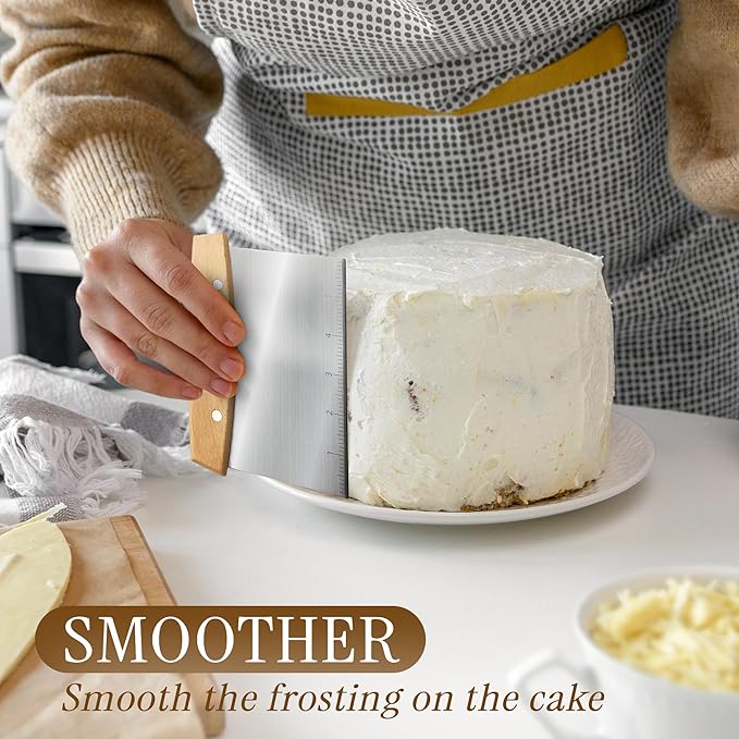 Multipurpose Bench Scraper, Dough Scraper and Dough Cutter