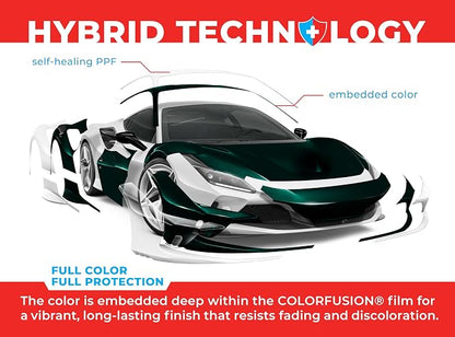 ColorFusion PPF by VViViD, Gloss Shadow Green Dry Apply PPF Vinyl Car Wrap Roll 6ft x 5ft