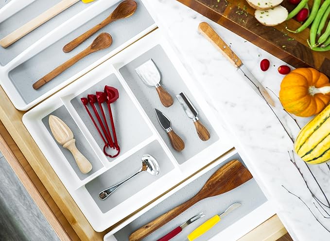 madesmart 4 Compartment Drawer Organizer, Office Tools, & Small Household Items