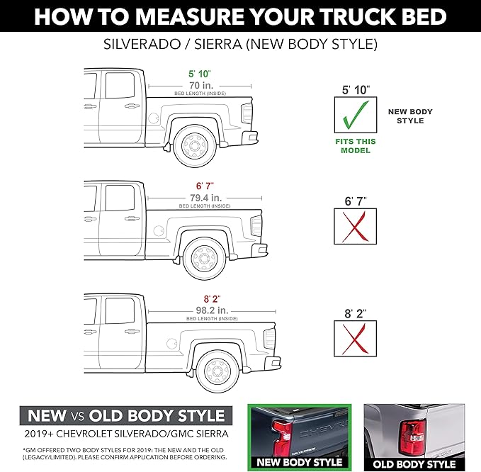 Gator Recoil Retractable Truck Bed Tonneau Cover | G30481 | Fits 2019 - 2025 Chevy/GMC Silverado/Sierra 1500, works w/ MultiPro/Flex tailgate (Will not fit Carbon Pro Bed) 5' 10" Bed (70")