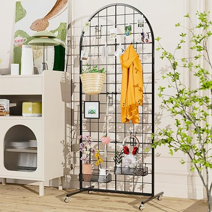 VGMiu Grid Wall Panel 1PCS Display Stand 2' x 5.2' FT Black Grid Wall Panels
