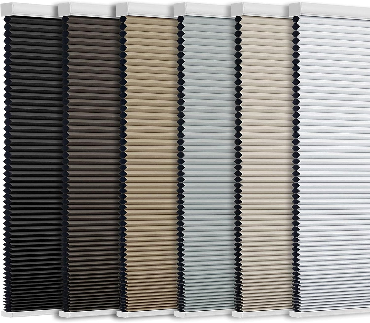 Custom Size Blinds Cellular Shades Cordless for Indoor Windows, Customizable Honeycomb Blind Thermal Insulated Easy Install for Bedroom, Bathroom, Nursey, Blackout Taupe