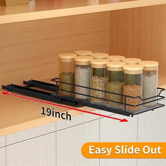 BOIVSHI Pull Out Spice Rack Organizer