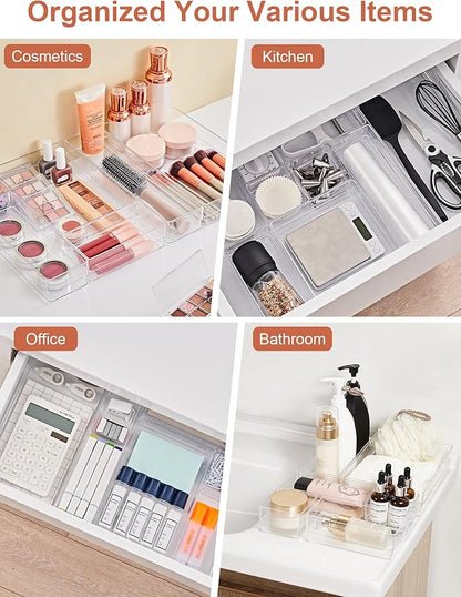 SMARTAKE 30-Piece Drawer Organizer