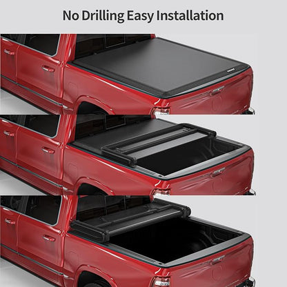 OEDRO Soft Tri-fold Truck Bed Tonneau Cover Compatible with 1999-2025 Ford F250 F350 F-250 F-350 Superduty 6.8 ft Bed