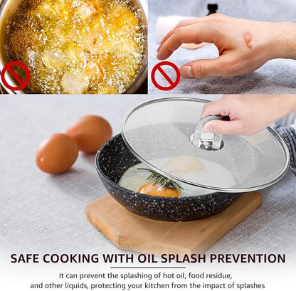 3 Pcs Splatter Guard Stainless Steel Frying Pan Splatter Screen Splash Proof