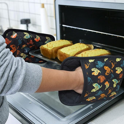 Pot Holders Set of 2 Heat Resistant 480 ℉Non Slip Clear Silicone Printed