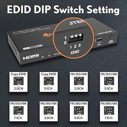 J-Tech Digital 8K HDMI Audio Extractor