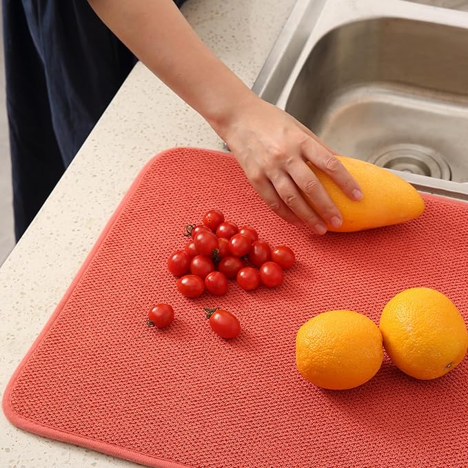2 Pack Microfiber Dish Drying Mat