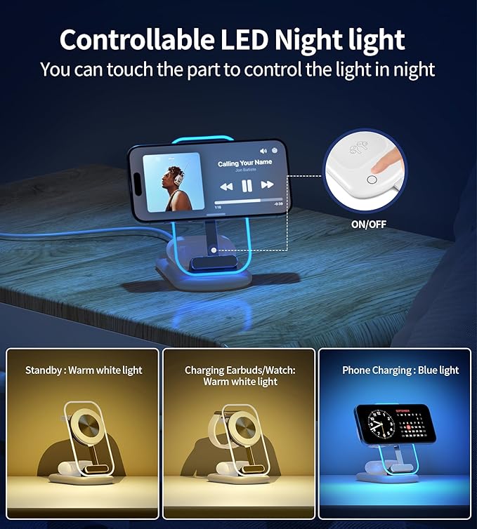 3 in 1 Magnetic Wireless Charging Station