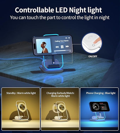 3 in 1 Magnetic Wireless Charging Station