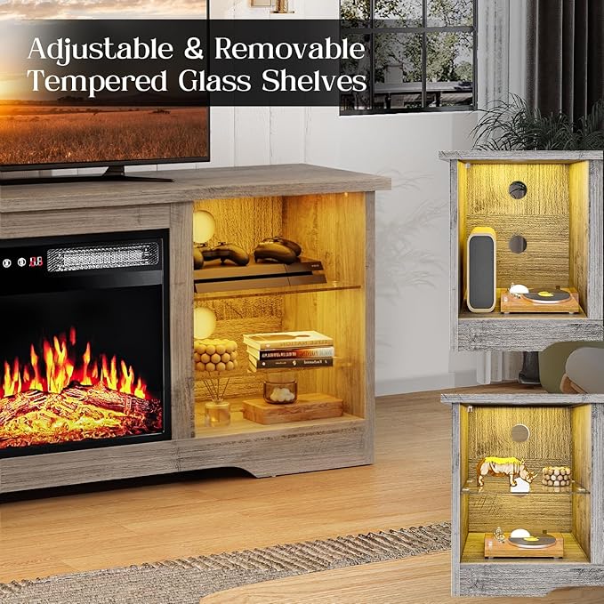 VITESSE 58 Inches Fireplace TV Stand