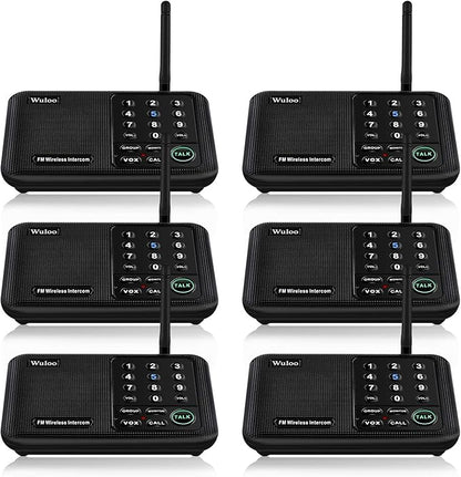 Wuloo Intercoms Wireless for Home 5280 Feet Range 10 Channel 3 Code, Wireless