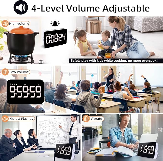 Rechargeable Digital Kitchen Timer