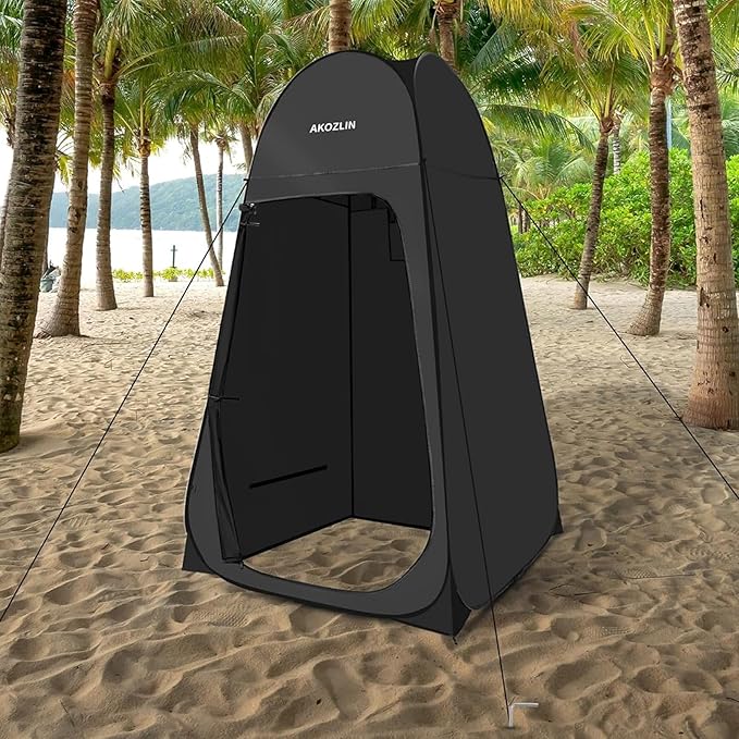 AKOZLIN Portable Pop Up Shower Tent Instant Privacy Dressing Changing Tent Outdoor Shower Room Camp Toilet Tent
