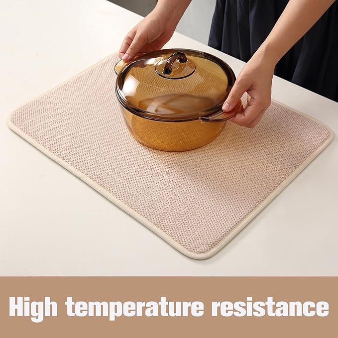 2 Pack Microfiber Dish Drying Mat