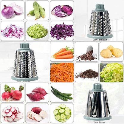 YOUCZON Rotary Cheese Grater Multi-Purpose Stainless Steel Cheese Shredder