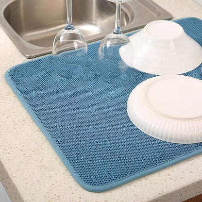 2 Pack Microfiber Dish Drying Mat