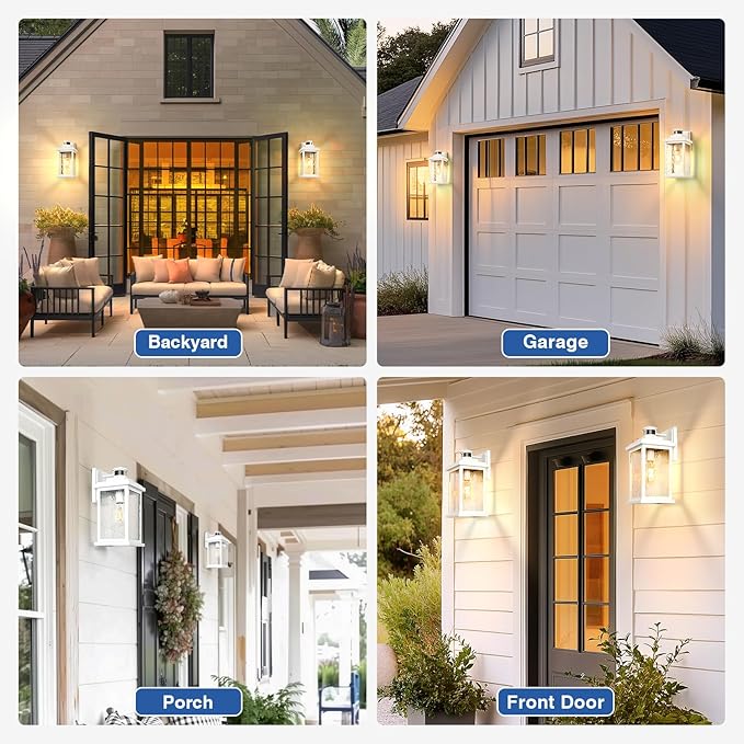 VIANIS Large Adjustable Sensitivity Motion Sensor Exterior Porch Lights