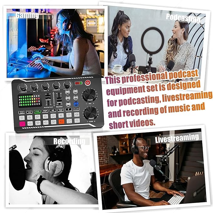 Podcast Equipment Bundle, SINWE Condenser Microphone