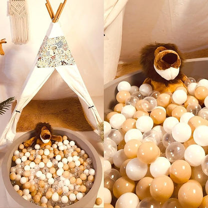 Realhaha Ball Pit Balls 50 100 200 500 Play Balls Plastic Balls for Baby Girls Toddlers Kids Play Tent Pool Playhouse Playpen Party Decoration