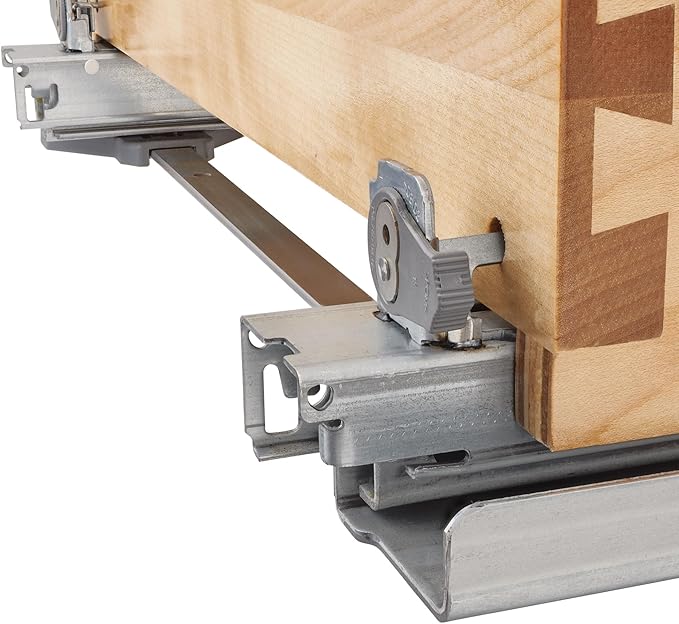 Rev-A-Shelf 10.25" Pullout Storage Organizer for Base Kitchen/Bathroom Cabinets w/Soft-Close Full Extension Slides & Adjustable Shelves, 448-BCSC-9C