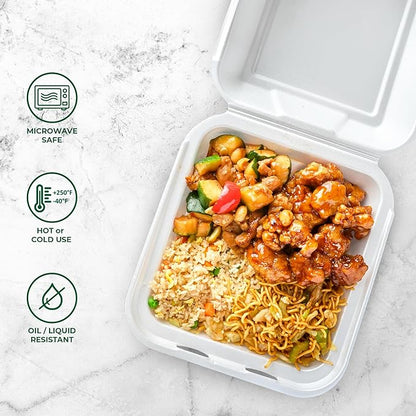 Freshware Compostable Clamshell Food Containers