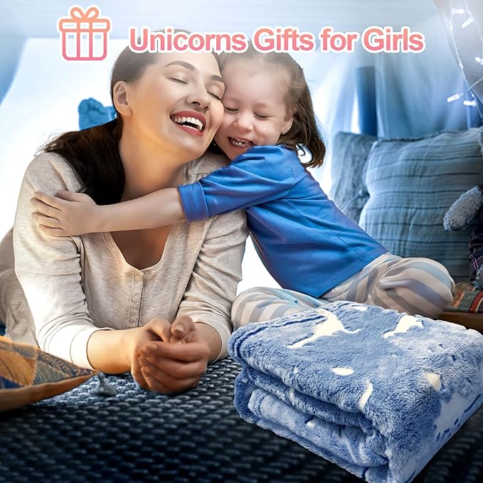 TEHALK Dinosaur Glow in Dark Blanket - Soft Fleece for Boys & Girls - Personalized Baby & Toddler Blanket - 50"x60"