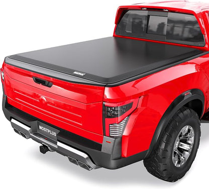 MOSTPLUS 6.5FT Roll-Up Soft Vinyl Truck Bed Tonneau Cover Compatible with Nissan Titan 2016-2026 | Fleetside 78Inch