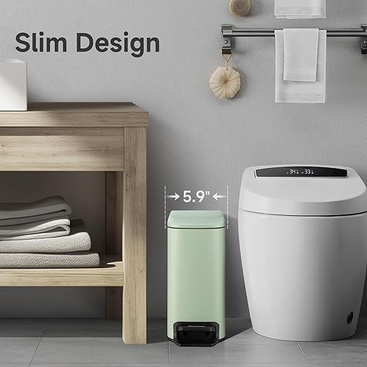 TIPGO Slim Bathroom Trash Can