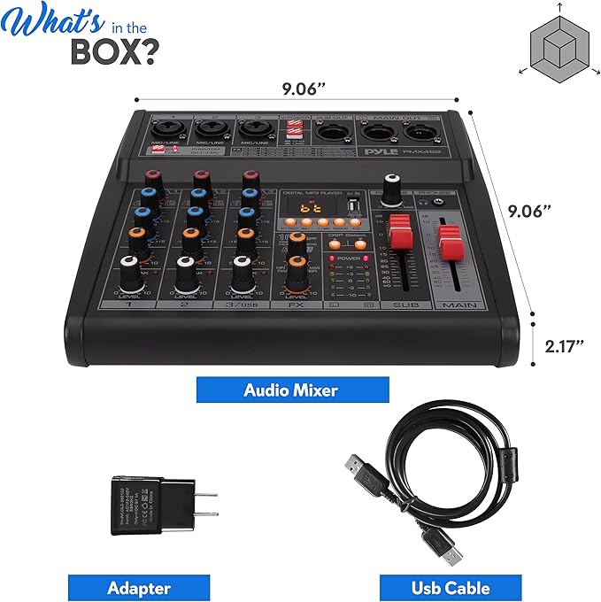 Pyle Professional DJ Audio Mixer