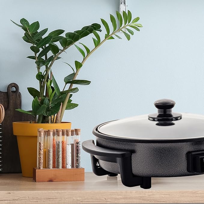 OVENTE 11.5-Inch Electric Skillet & Frying Pan, 1400W Nonstick Cooking Pan